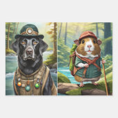 Adventurous Animal Friends, Outdoorsmen Geschenkpapier Set (Vorderseite 2)