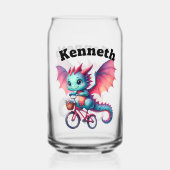 Adventurous Baby Drache reiten Fahrrad im Frühling Dosenglas (Vorderseite)