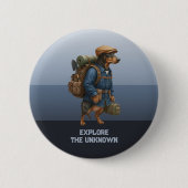 Adventurous Dachshund Hiker Home Is Where My Pack Button (Vorderseite)