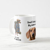 Adventurous Dachshund Hiker Home Is Where My Pack Kaffeetasse (Vorderseite Links)