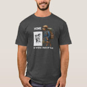 Adventurous Dachshund Hiker Home Is Where My Pack T-Shirt (Vorderseite)