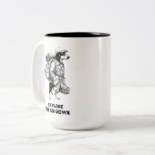 Adventurous Dachshund Hiker Home Is Where My Pack Zweifarbige Tasse (Vorderseite Links)