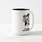 Adventurous Dachshund Hiker Home Is Where My Pack Zweifarbige Tasse (VorderseiteRechts)