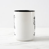 Adventurous Dachshund Hiker Home Is Where My Pack Zweifarbige Tasse (Mittel)