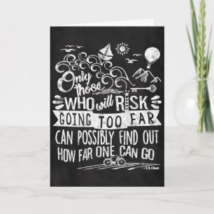 Adventurous Dreamer Motivierend Chalk Typografie Karte