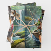 Adventurous Furry Friends, Camping Outdoorsmen Geschenkpapier Set (Beispiel)
