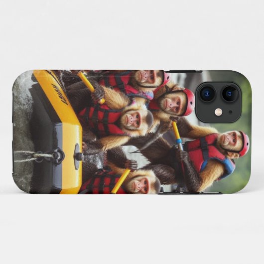 Adventurous Kapuzineraffen Whitewater Rafting Case-Mate iPhone Hülle (Rückseite (Horizontal))