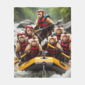 Adventurous Kapuzineraffen Whitewater Rafting Fleecedecke (Vorderseite)