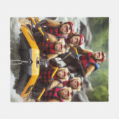 Adventurous Kapuzineraffen Whitewater Rafting Fleecedecke (Vorderseite (Horizontal))