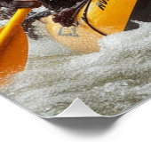 Adventurous Kapuzineraffen Whitewater Rafting Poster (Ecke)