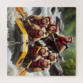 Adventurous Kapuzineraffen Whitewater Rafting Puzzle (Horizontal)