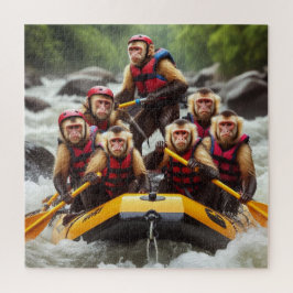 Adventurous Kapuzineraffen Whitewater Rafting Puzzle