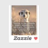 Adventurous Meerkat Living Aufkleber (Blatt)