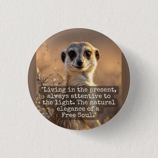 Adventurous Meerkat Living Button (Vorderseite)