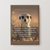 Adventurous Meerkat Living Button (Vorderseite)