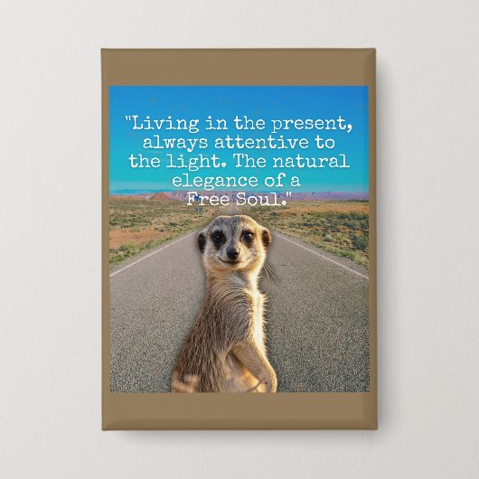 Adventurous Meerkat Living Button (Vorderseite)