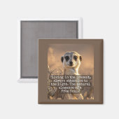 Adventurous Meerkat Living Magnet (Vorderseite/Rückseite)
