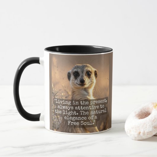 Adventurous Meerkat Living Tasse (Mit Donut)