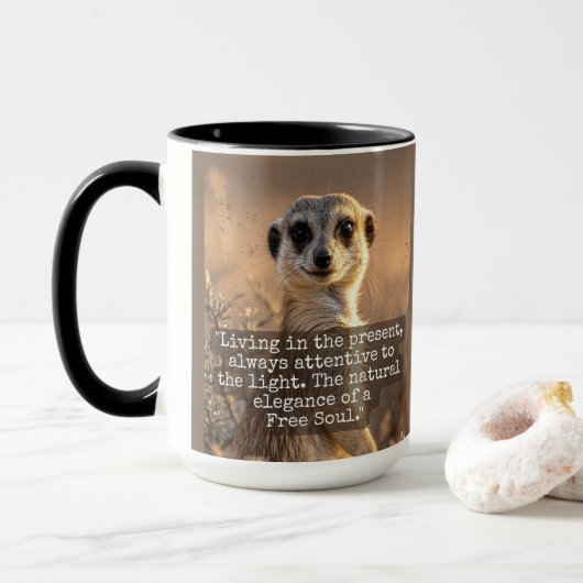 Adventurous Meerkat Living Tasse (Mit Donut)