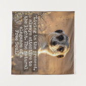 Adventurous Meerkat Living Wandteppich (Vorderseite (Horizontal))