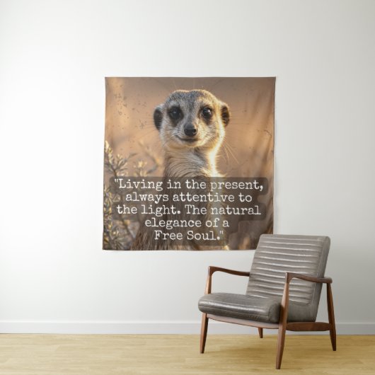 Adventurous Meerkat Living Wandteppich (Beispiel)