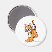 Adventurous orange Kougra Magnet (Vorderseite/Rückseite)