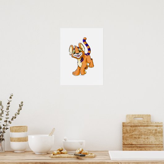 Adventurous orange Kougra Poster (Küche)