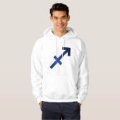 Adventurous Sagittarius Sky - Lila & blau kosmisch Hoodie (Vorne ganz)