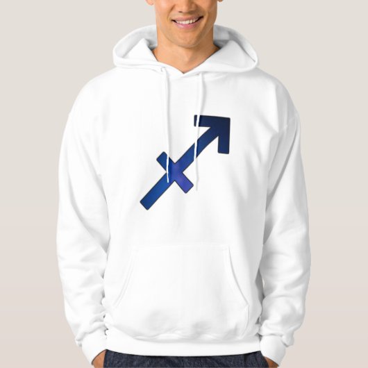 Adventurous Sagittarius Sky - Lila & blau kosmisch Hoodie (Vorderseite)