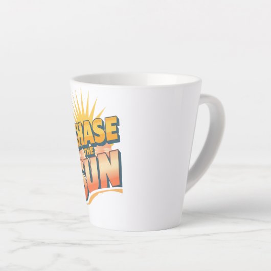 Adventurous Travel and Sunshine Slogan Milchtasse (Rechte Ecke)