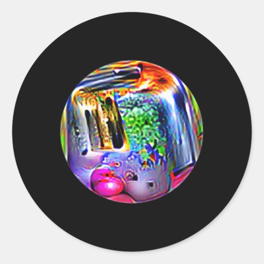 Adversarial Anti-Facial Recognition Camouflage Inv Runder Aufkleber (Vorderseite)