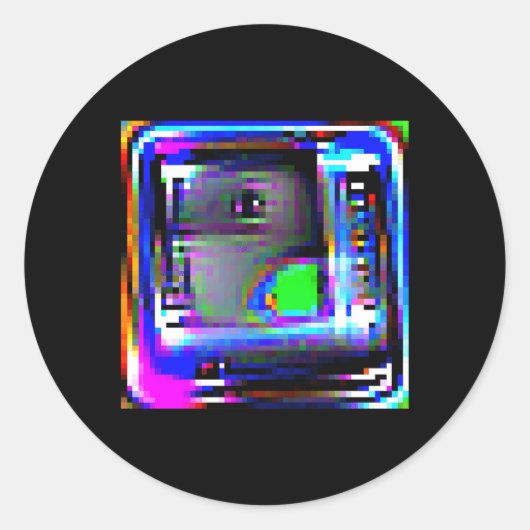 Adversarial Anti-Facial Recognition Camouflage Inv Runder Aufkleber (Vorderseite)