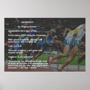 Adversity Poster mit Zitat von Dr. Ben Carson