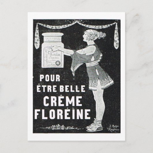 Advertisement, Creme Floreine Postkarte (Vorderseite)