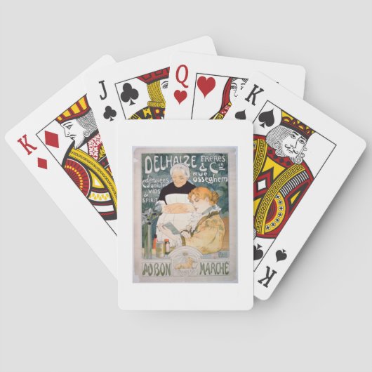 Advertisement for Delhaize, Brothers and Co. at th Spielkarten (Rückseite)