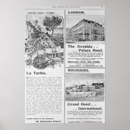 Advertisements for La Turbie Restaurant, Poster (Vorne)