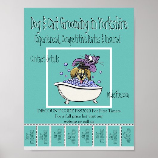 Advertising Promotional Poster Dog & Cat Grooming (Vorne)