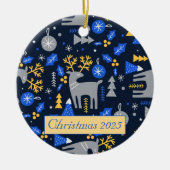 Advertising Weihnachten skandinavischen Stil Blue Keramik Ornament (Vorne)