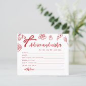 Advice and wishes Thats Amore Italian Bridal Card (Stehend Vorderseite)