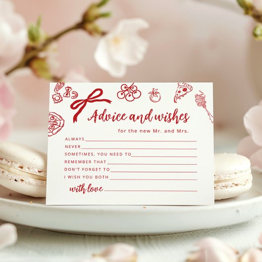 Advice and wishes Thats Amore Italian Bridal Card