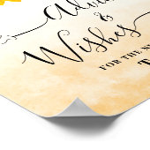 Advice and Wishes Wedding sign poster (Ecke)