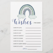 Advice Blue Baby Boy Shower Game (Vorderseite)