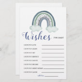 Advice Blue Baby Boy Shower Game (Vorne/Hinten)