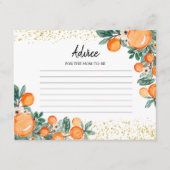 Advice Card Citrus Summer Orange Greenery Begleitkarte (Vorderseite)