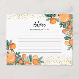 Advice Card Citrus Summer Orange Greenery Begleitkarte