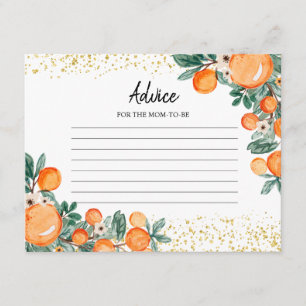 Advice Card Citrus Summer Orange Greenery Begleitkarte