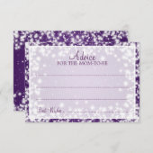 Advice Card Kinderdusche Wintersparkle Lila Einladung (Vorne/Hinten)