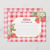 Advice Card Wasserfarbe Berry Sweet Strawberry Begleitkarte (Vorne/Hinten)
