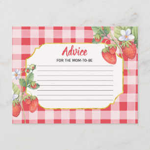 Advice Card Wasserfarbe Berry Sweet Strawberry Begleitkarte