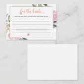 Advice for the Bride Bridal shower Game Begleitkarte (Vorne/Hinten)